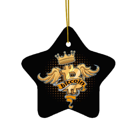 Bitcoin BTC And Crypto Design Ceramic Ornaments