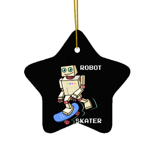 Robot Skater Classic 90-s Ceramic Ornaments