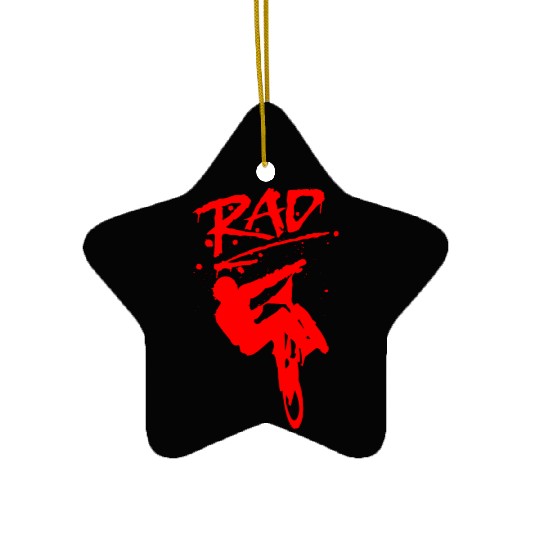 RAD BMX Bike Grafitti 80s Movie Radical Ceramic Ornaments
