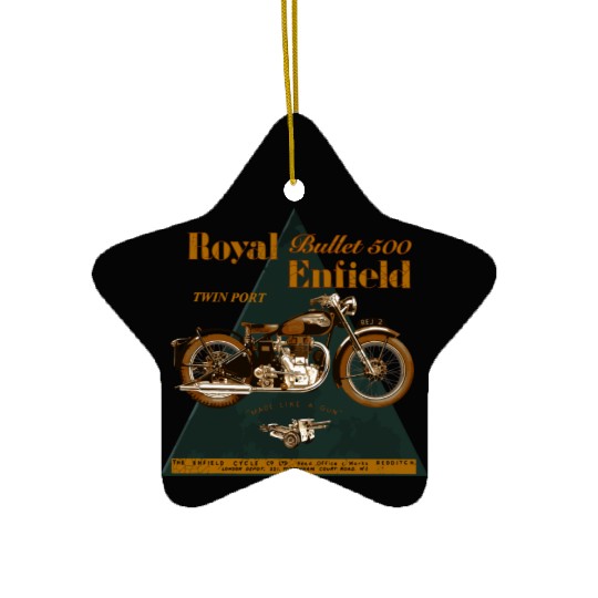 The Legendary Royal Enfield Bullet 500 Motorcycle Ceramic Ornaments