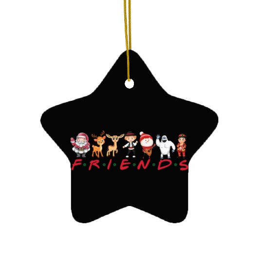 christmas friends Ceramic Ornaments