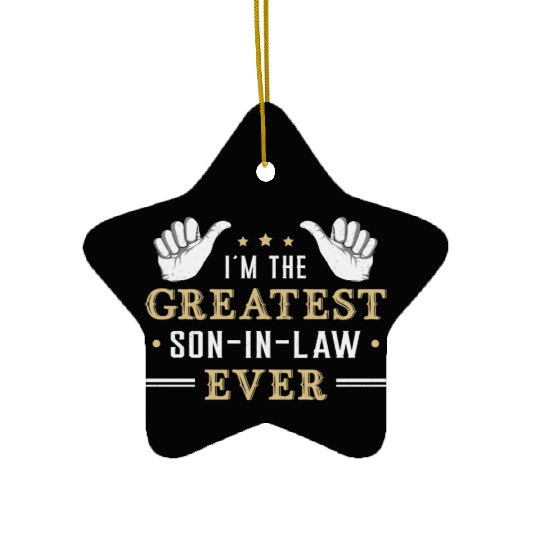 Son Proud Best Son In Law Freaking Gift Idea Ceramic Ornaments