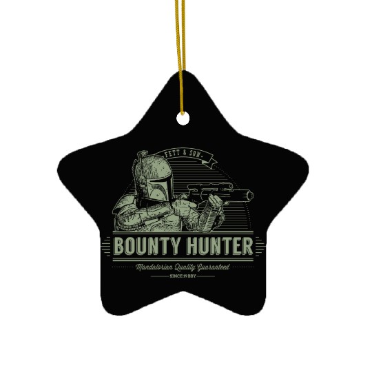 Boba Fett and son Bounty hunter Ceramic Ornaments