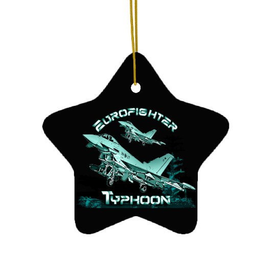 Eurofighter Typhoon fighter jet Ceramic Ornaments