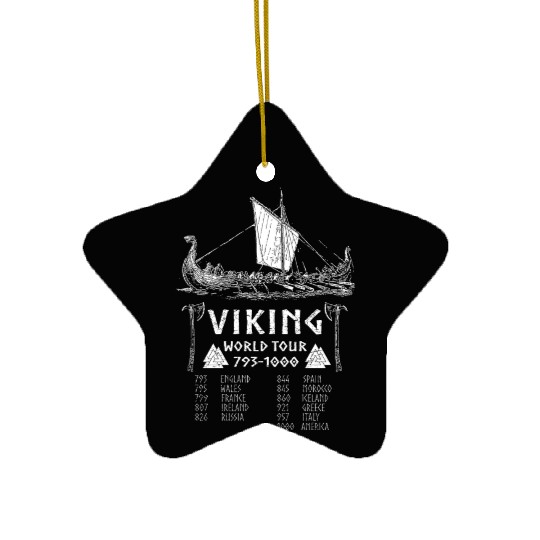 Viking world tour Ceramic Ornaments