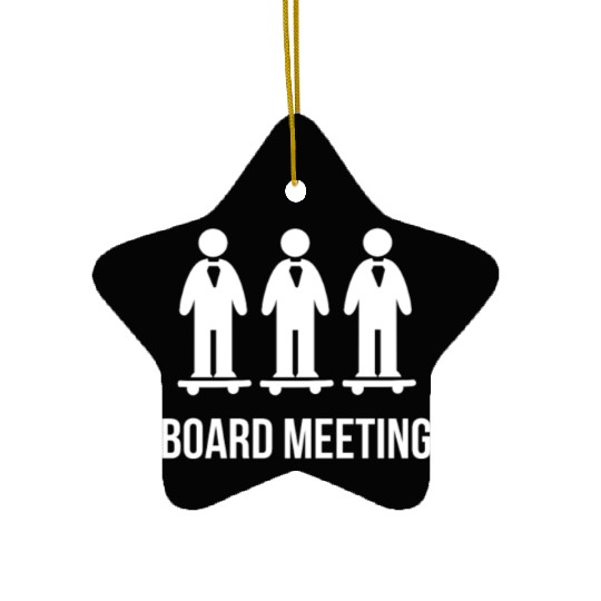 Board Skateboard Meeting Skateboarder or Sportsman Ceramic Ornaments