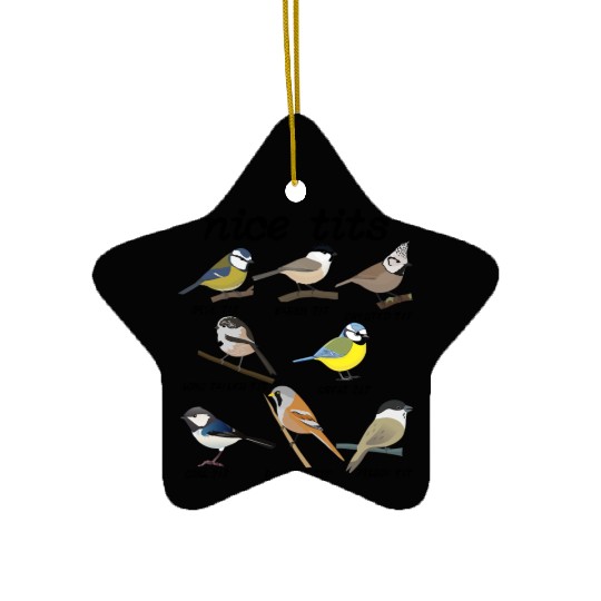 Nice Tits Bird Watching Tit Birds Birdwatcher Ceramic Ornaments