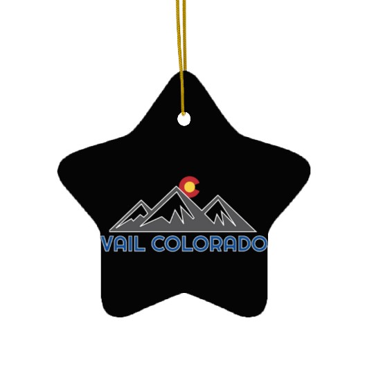 Vail Colorado Rocky Mountain Ceramic Ornaments