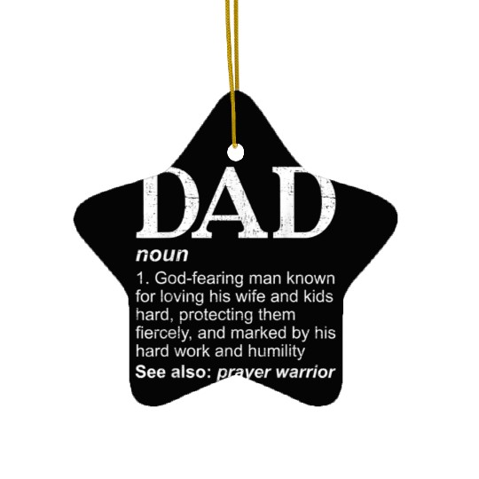 Christian Dad Definition Fathers Day Funny DAD Gi Ceramic Ornaments