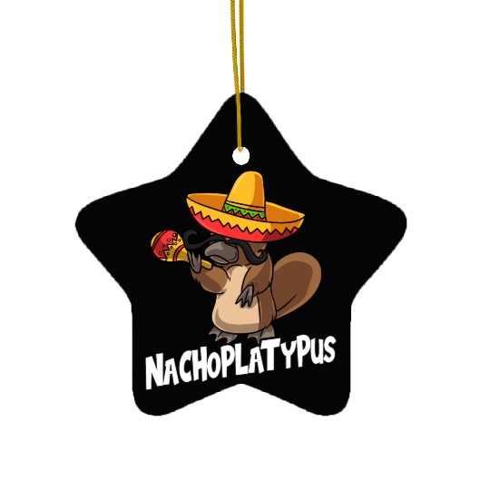 Nachoplatypus Cinco De Mayo Platypus Gifts Fiesta Ceramic Ornaments