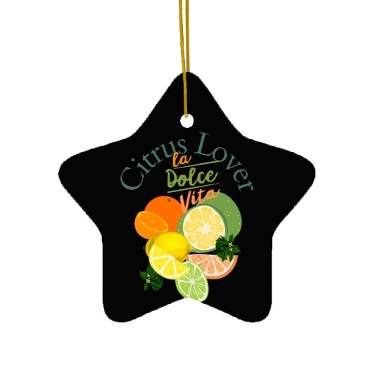 Citrus Lover la Dolce Vita Ceramic Ornaments