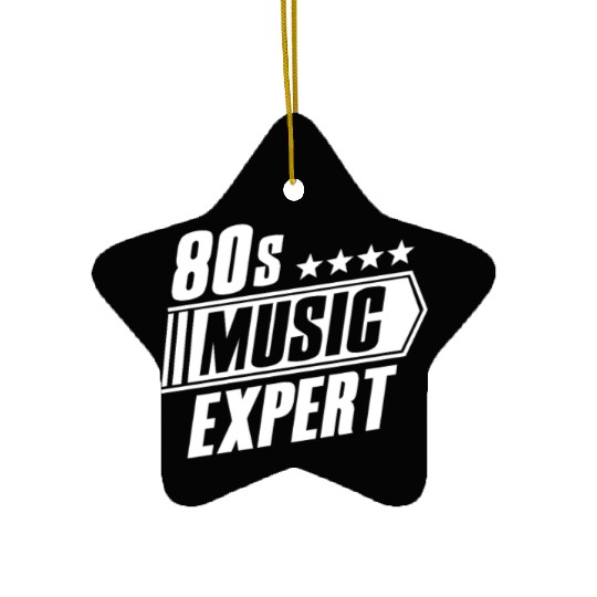 80s Music Expert Listening Lover Funny Musician Ceramic Ornaments