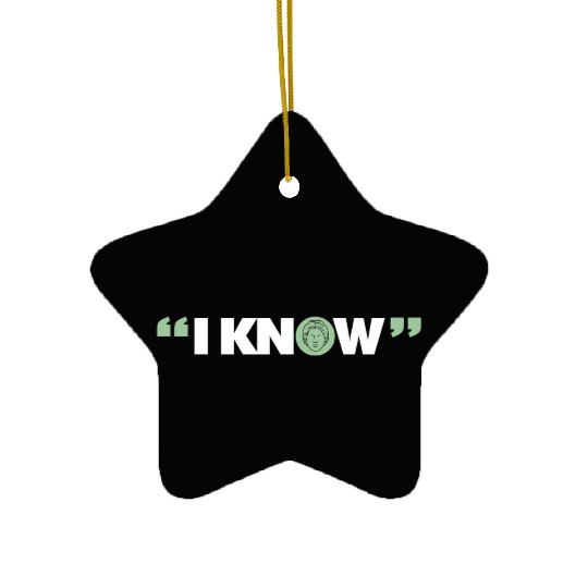 I Know – Matching Couple Ceramic Ornaments