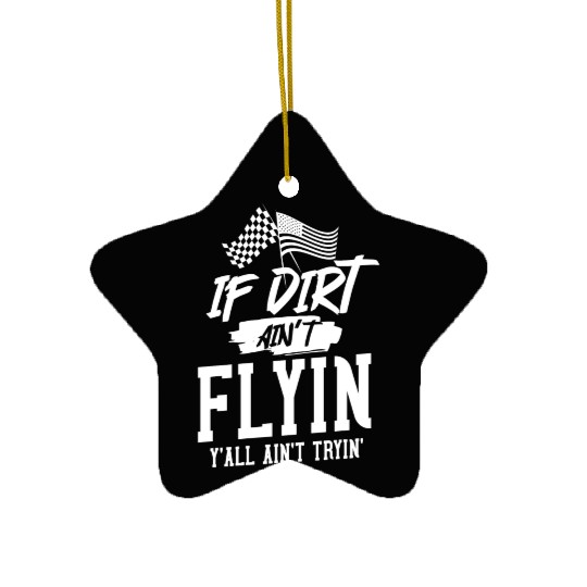 Dirt Track Racing Gift Sprint Car Racing Ceramic Ornaments