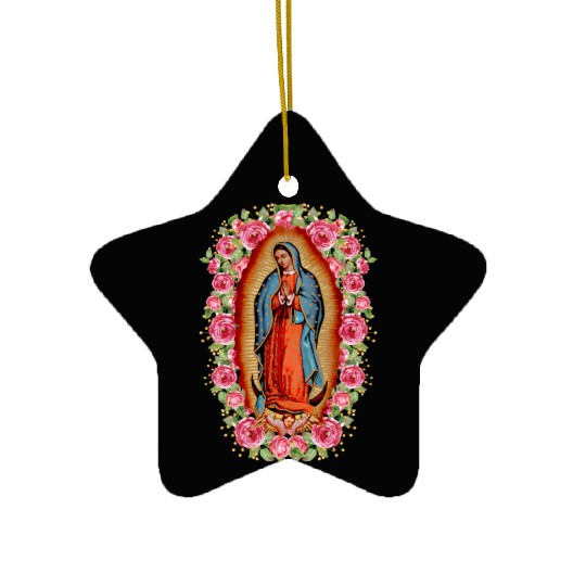 Our Lady Virgen De Guadalupe Virgin Mary Ceramic Ornaments