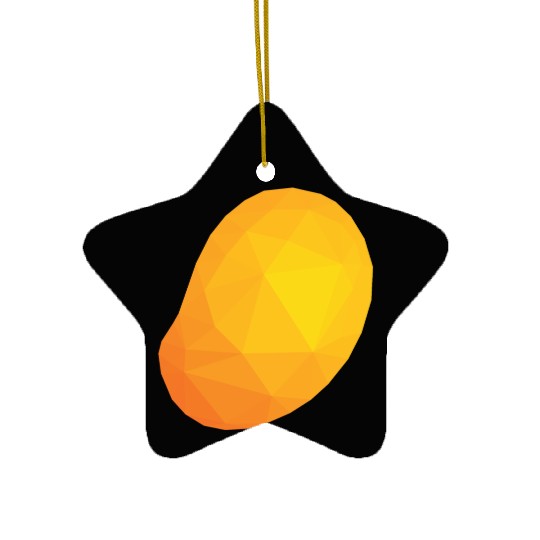 Mango Low Poly Ceramic Ornaments