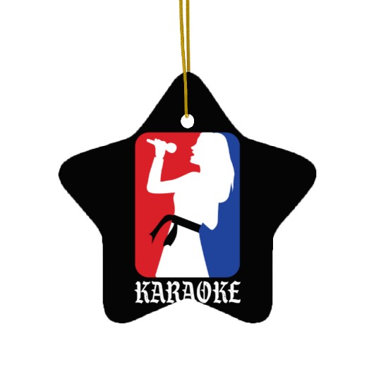 Karaoke Girl Singing Music Microphone Song Gift Ceramic Ornaments