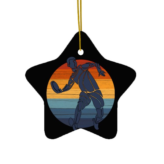 Retro Frisbee for the Ultimate Frisbee Player Ceramic Ornaments