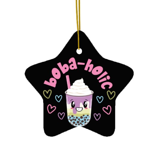 Bubble Boba Tea Ceramic Ornaments