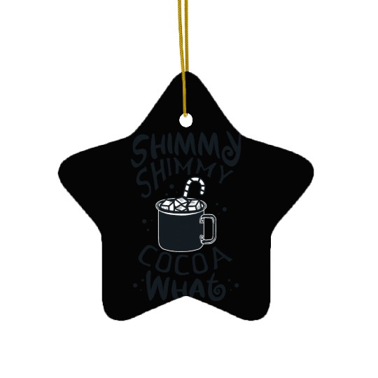 Shimmy Shimmy Hot Cocoa Black Ceramic Ornaments