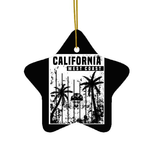 California West Coast Ceramic Ornaments