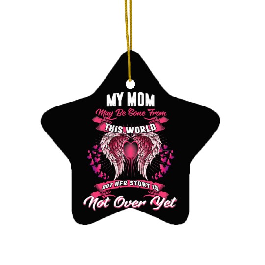 Angel Mommy Angel Wings Apparel Rest in Peace Mom Ceramic Ornaments
