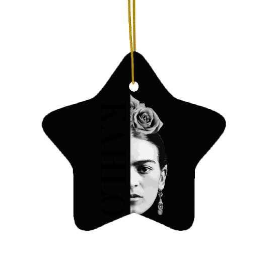 Frida Kahlo Split Portrait Gift Ceramic Ornaments