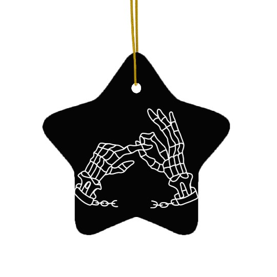 Skeleton Hands Funny Ceramic Ornaments