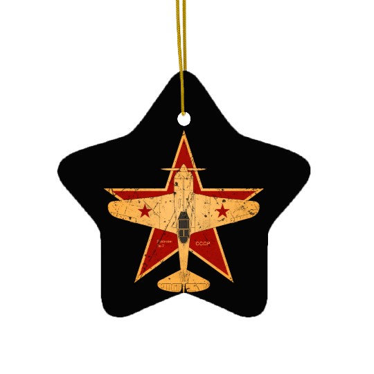 CCCP Soviet Union Air Force World War II Ceramic Ornaments