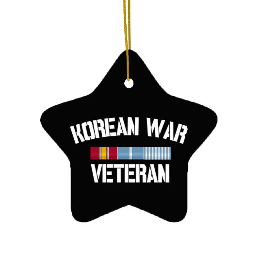 Korean War Veteran Pride Korea Service Ribbon birt Ceramic Ornaments
