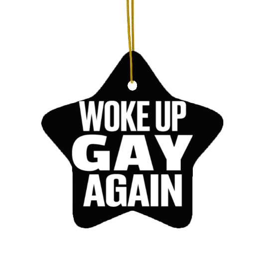 Gay Couple Homosexual LGBTQ Queer Pride Ceramic Ornaments