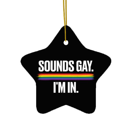 Gay Couple Homosexual LGBTQ Queer Pride Ceramic Ornaments