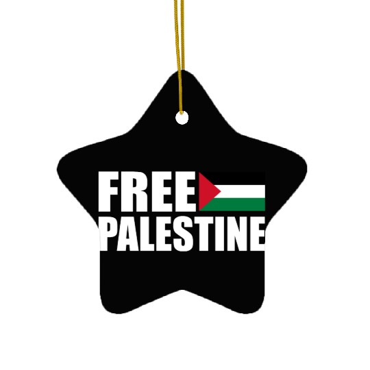 Free palestine Ceramic Ornaments
