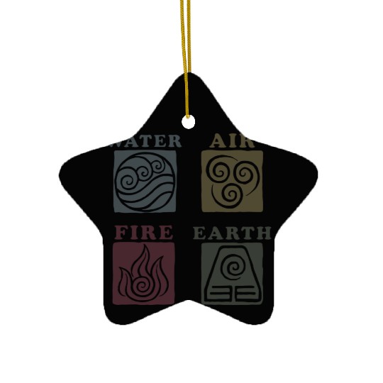 Avatar The Last Airbender Elements Box Up Ceramic Ornaments