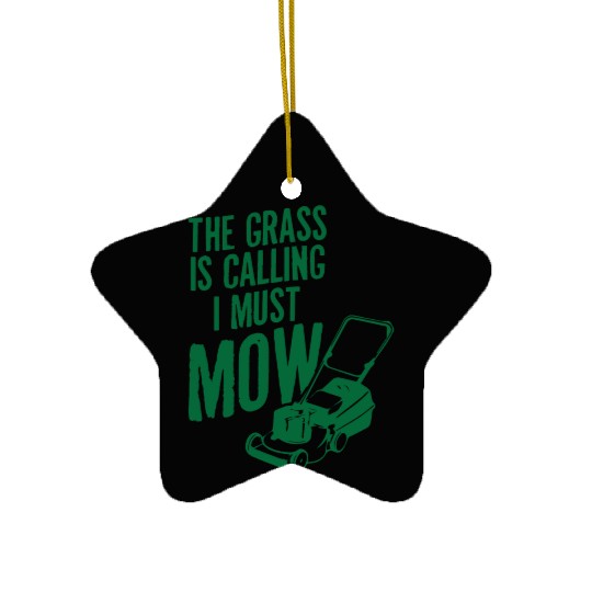 Lawn Mower Lawn Mowing Garden Hobby Gardener Ceramic Ornaments