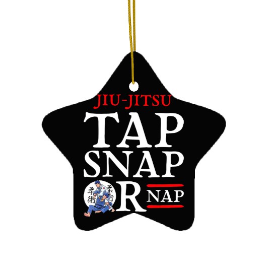 Jiu Jitsu Tap Snap or Nap BJJ Brazilian Jiu Jitsu Ceramic Ornaments