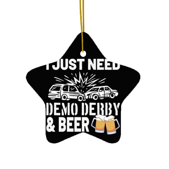 Demolition Derby Demo Derby Dirt Track Gift Idea Ceramic Ornaments