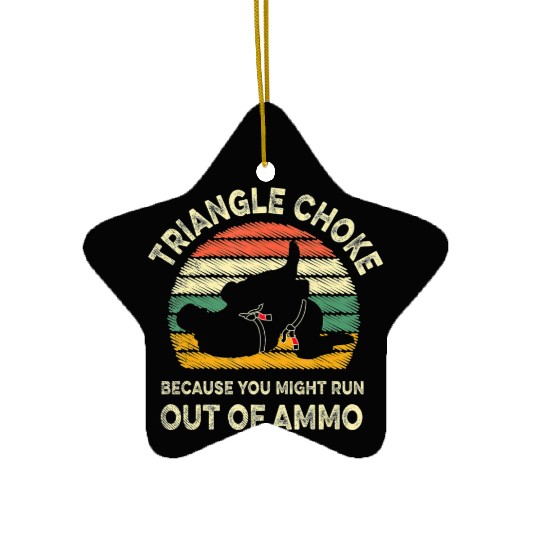 Jiu jitsu retro vintage Triangle choke BJJ MMA Ceramic Ornaments