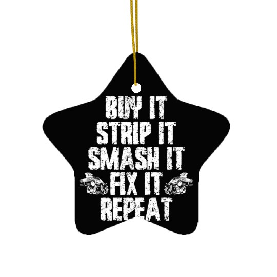 Buy Strip Smash Fix Repeat Demolition Derby Car Ceramic Ornaments
