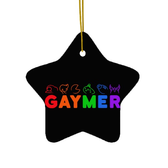 gaymer / gay pride gamer Ceramic Ornaments
