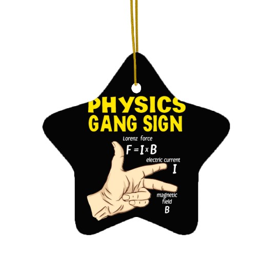 Gang Sign Physics Ceramic Ornaments