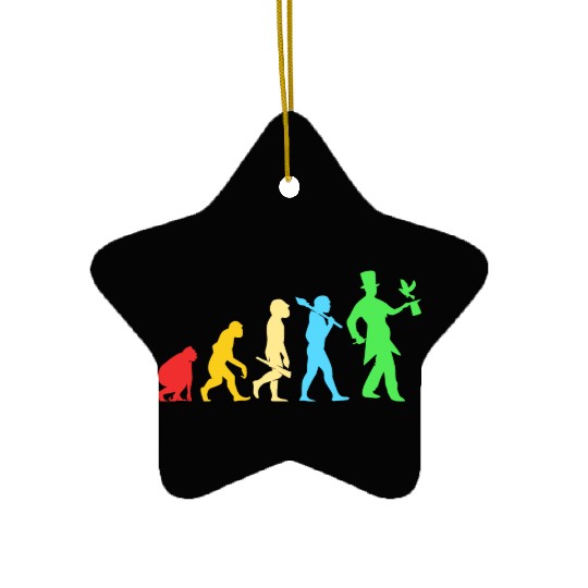 Retro Magic Lovers Magician Evolution Ceramic Ornaments