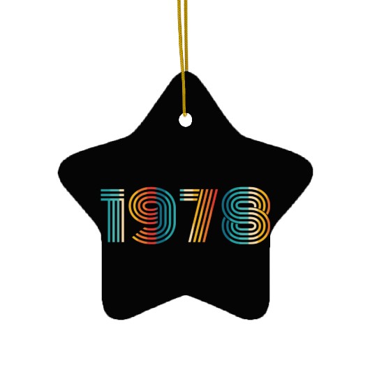 1978 Vintage Birthday since in 1978 Ceramic Ornaments