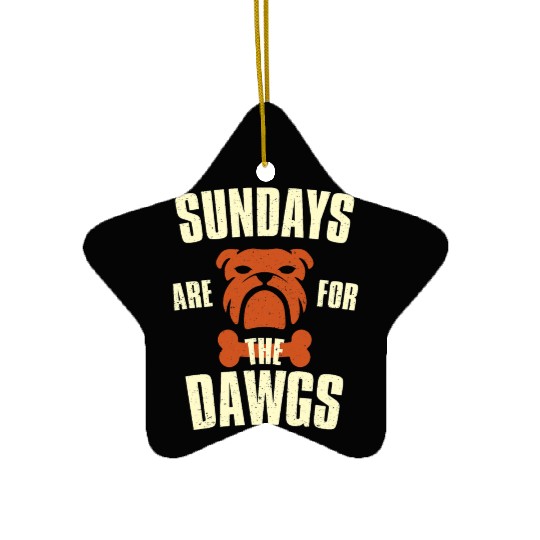 Sundays are for the dogs Cleveland Ohio Ceramic Ornaments