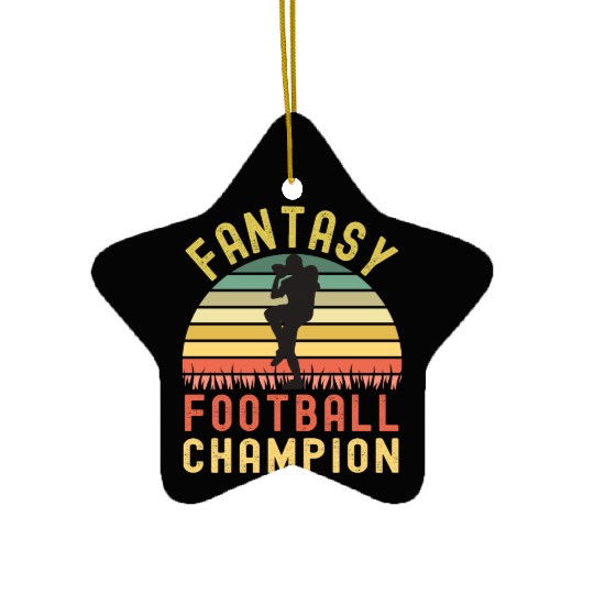 Funny Fantasy Football Champion Draft Ceramic Ornaments