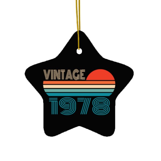 1978 Vintage born in Retro age Birthday gift idea Ceramic Ornaments