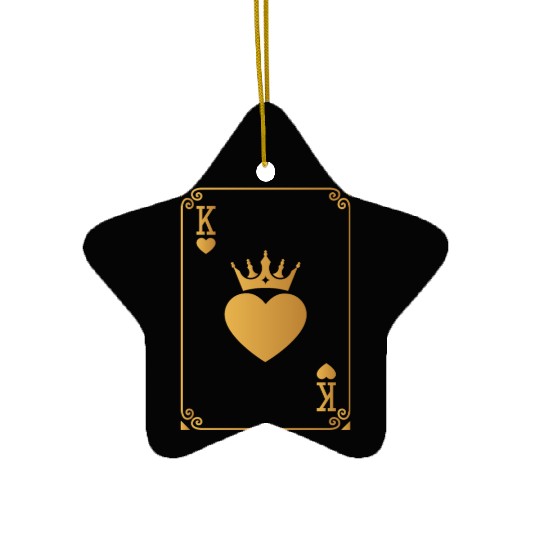 King of Hearts King Queen Couple Halloween Costume Ceramic Ornaments