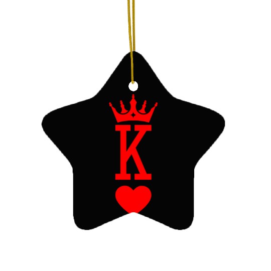 King of Hearts King Queen Couple Halloween Costume Ceramic Ornaments