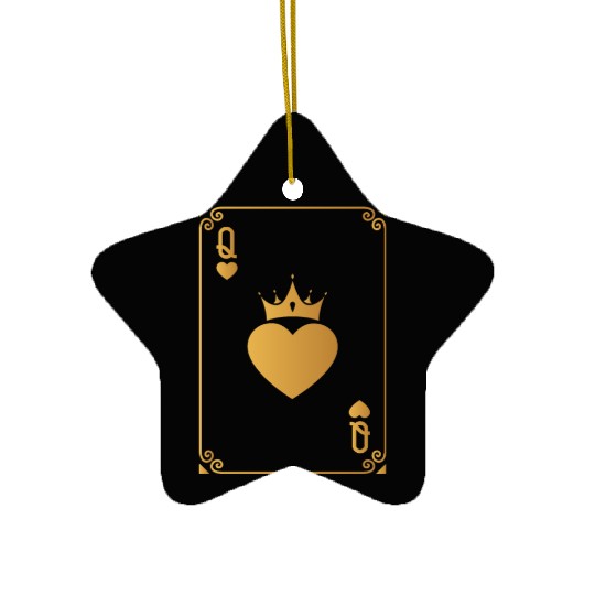 Queen of Heart King Queen Couple Halloween Costume Ceramic Ornaments