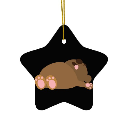 Passed out teddy bear Ceramic Ornaments